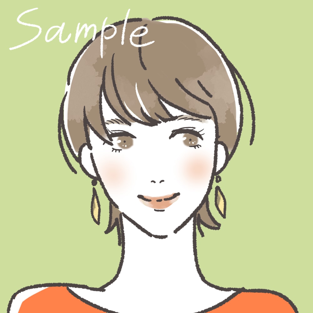 おしゃれな女性のアイコン描きます パーソナルカラーを意識したアイコンも。 イメージ3