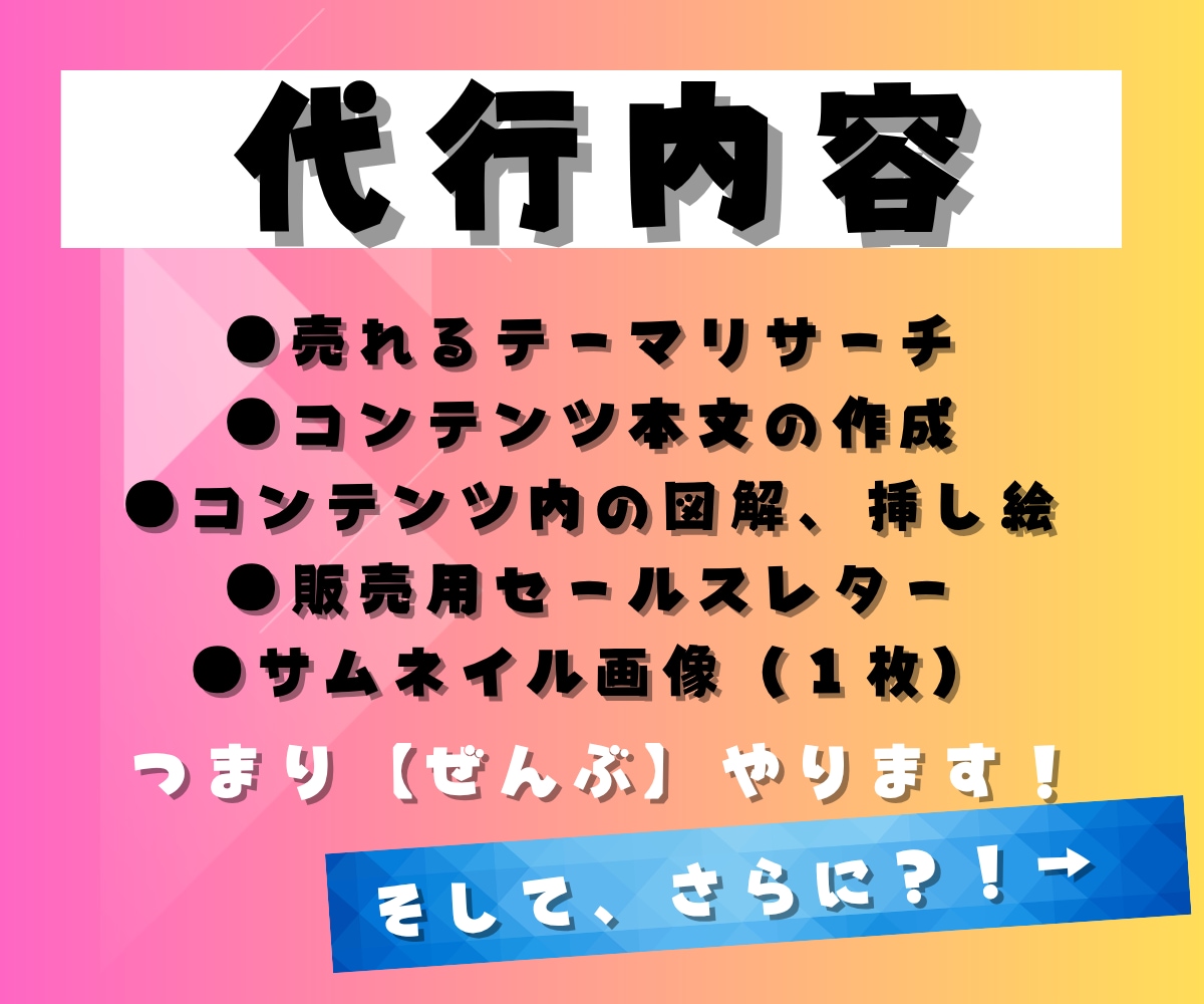 納品を待つだけ！即売れるコンテンツを作成代行します 初心者でも即副業デビュー！究極の時短！あなたは販売するだけ★ イメージ2