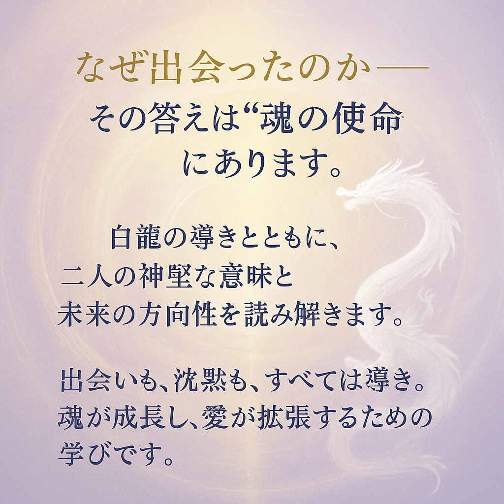 なぜ出会った？魂の使命を霊視します 出会いの本当の役割と魂契約を伝えます イメージ2
