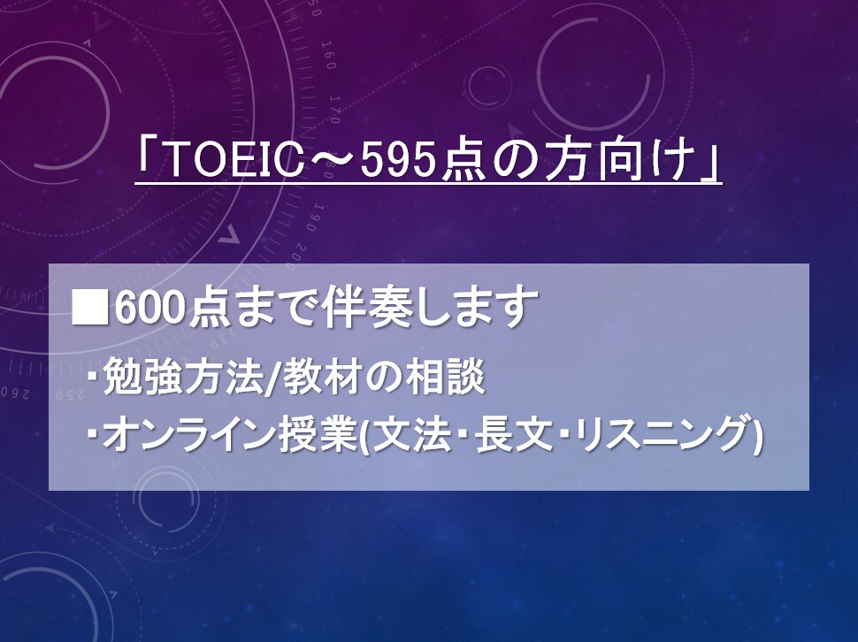 TOEIC600点まで伴奏します TOEIC0から600点まで伴奏します!初学者歓迎! イメージ1