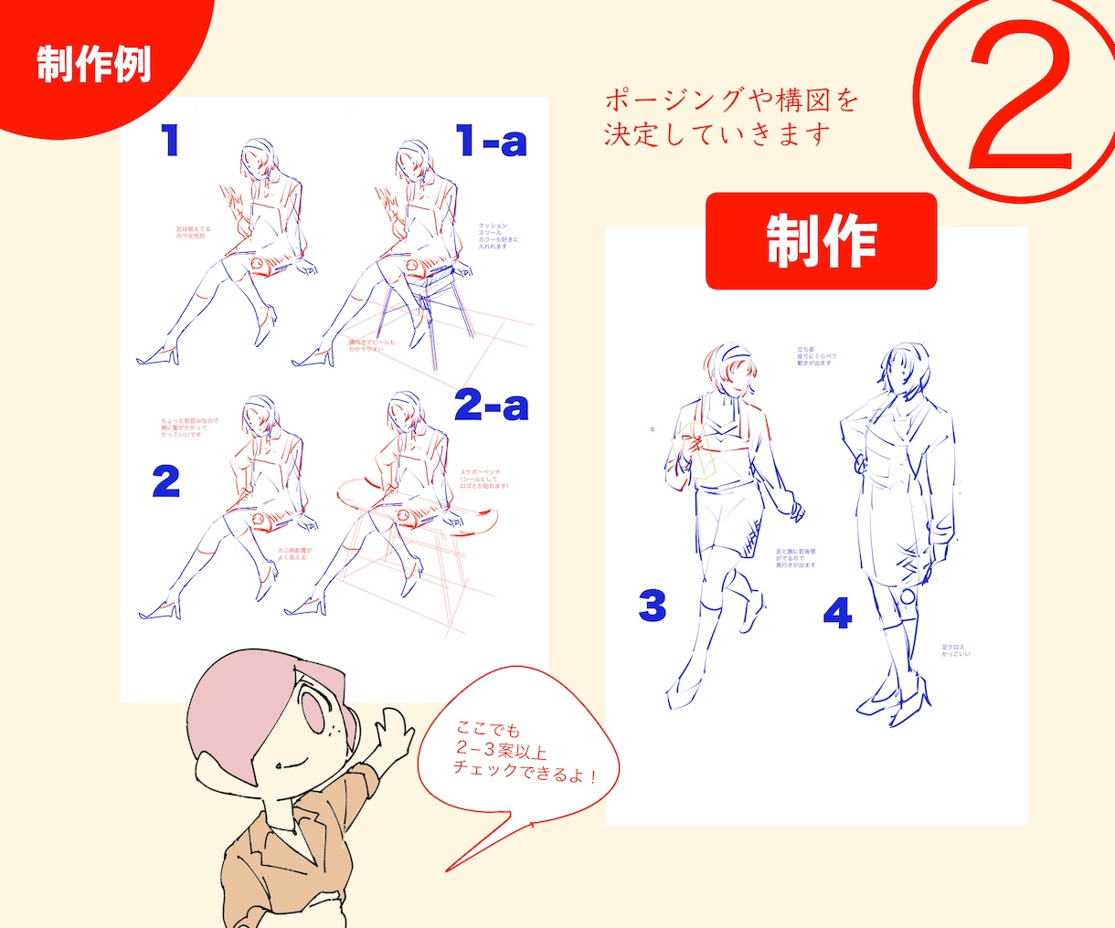 豊富なファッション知識で立ち絵・一枚絵を作ります 【短納期】色彩豊かな作風で、あなたの生活・お仕事を鮮やかに！ イメージ3