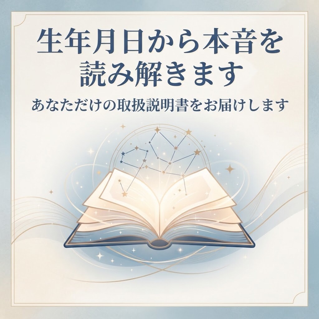自分らしい生き方を見つける診断レポートお届けします 生年月日からあなたの本音やこころのくせを読み解き言語化します イメージ2