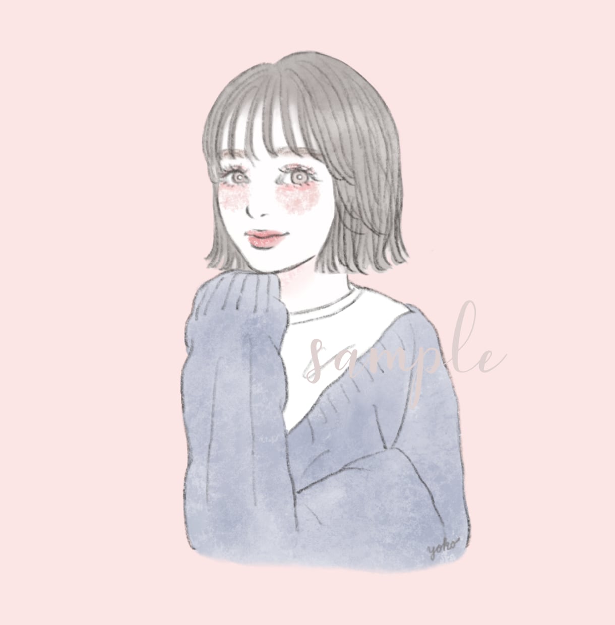 ふんわり可愛いアイコン・似顔絵をお描きします 商用利用OK。お写真がなくてもイメージから制作できます イメージ5