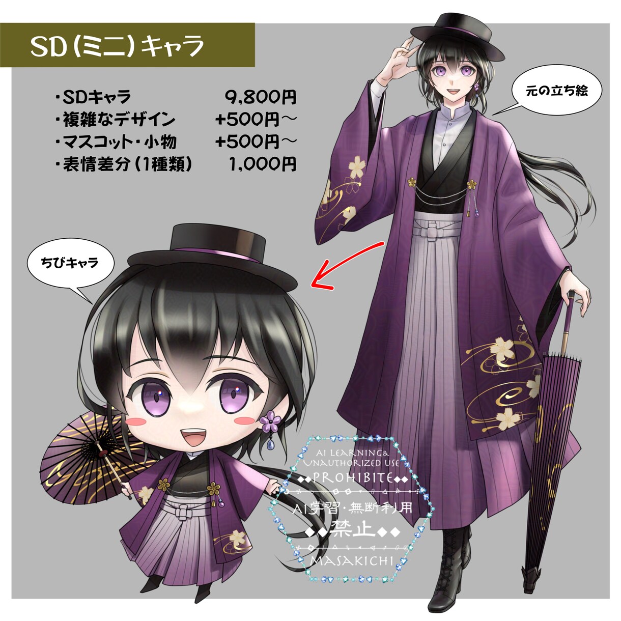 SNS・動画・配信サムネ　SDイラスト描きます IRIAM・17l・youtube・SD・oc・オリキャラ イメージ2