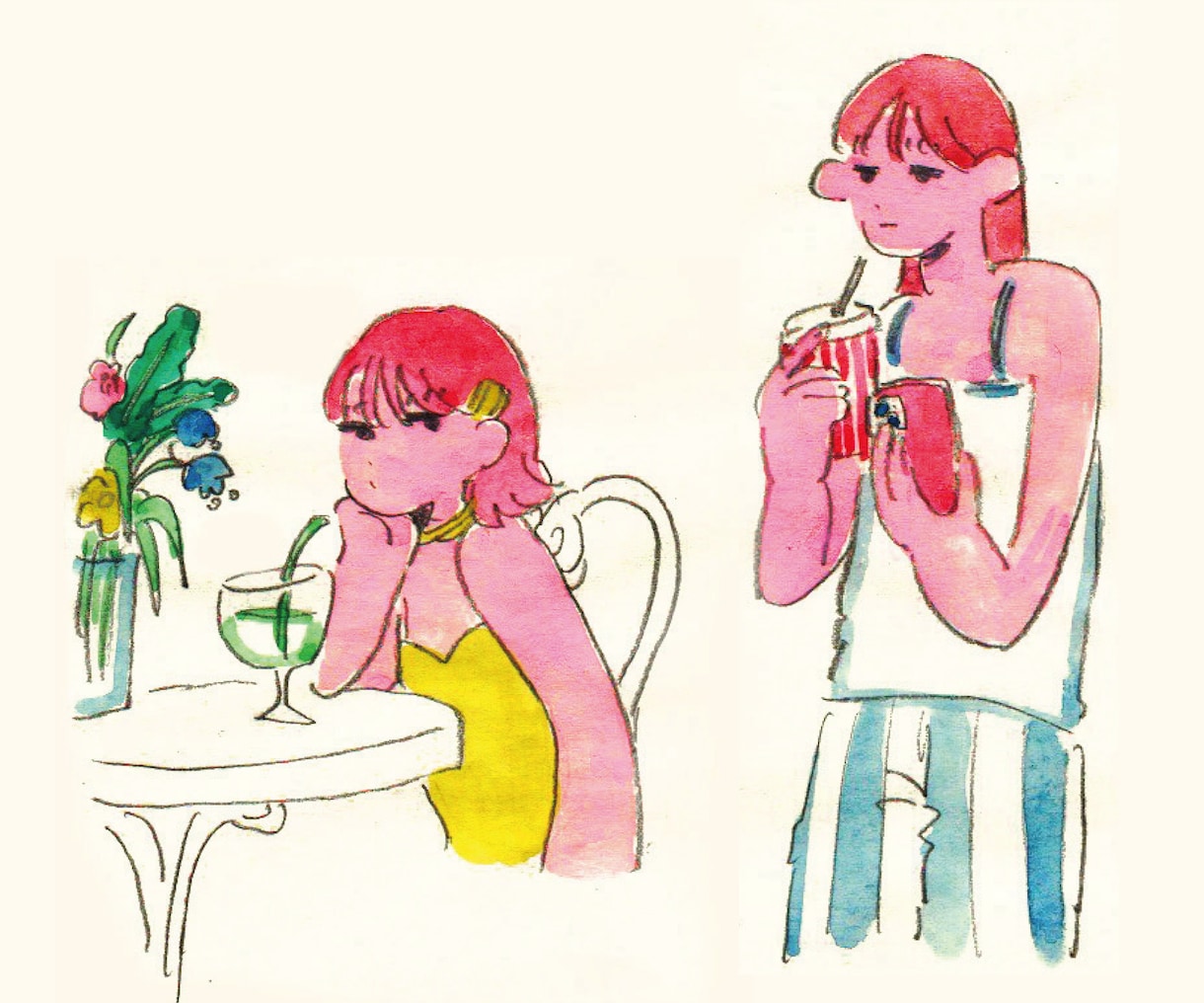 手描き【水彩】のイラスト作成します 【商用可】似顔絵・SNS・チラシなどにお使いいただけます イメージ1