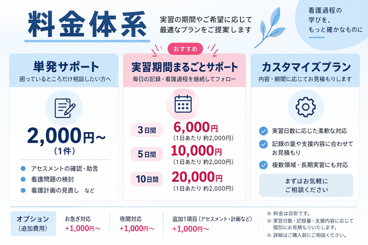 看護過程！超即納します 急ぎ案件でも質を落とさず仕上げます イメージ2