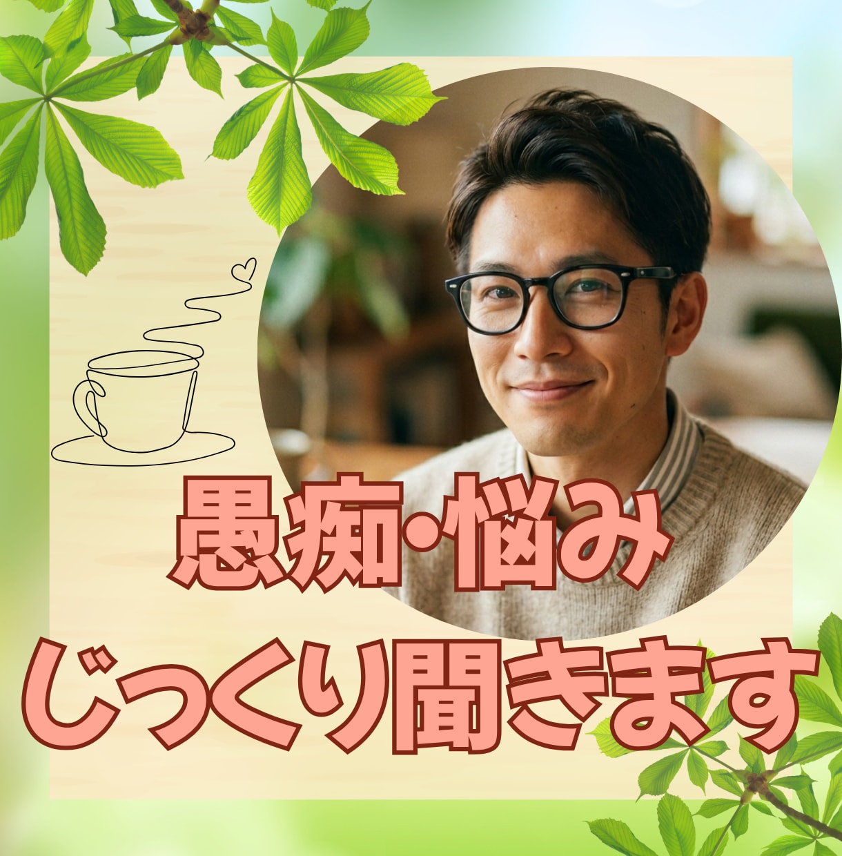 愚痴・モヤモヤ・弱音、否定せずじっくり聴きます うまく話せなくても大丈夫。否定せず、急かさず、受け止めます。 イメージ1