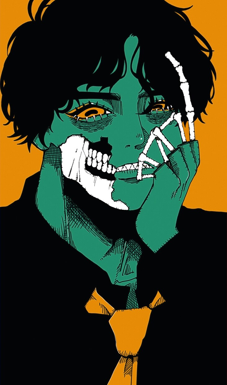 不穏で可哀想な男の子を描いてます ベタ塗りで特徴的な色を使ってお描きしています。 イメージ3