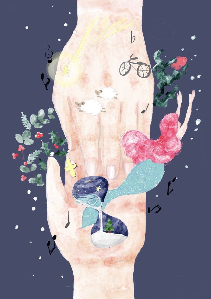 水彩手描き風のちょっとアートなイラスト描きます オシャレで大人可愛い、上品なイラスト。暖かなナチュラル感。 イメージ1