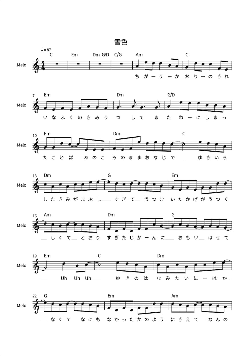 日本アカデミー賞受賞作家がメロ譜・伴奏譜を創ります 日本アカデミー賞受賞作家によるメロ譜＆伴奏譜作成サービス イメージ1