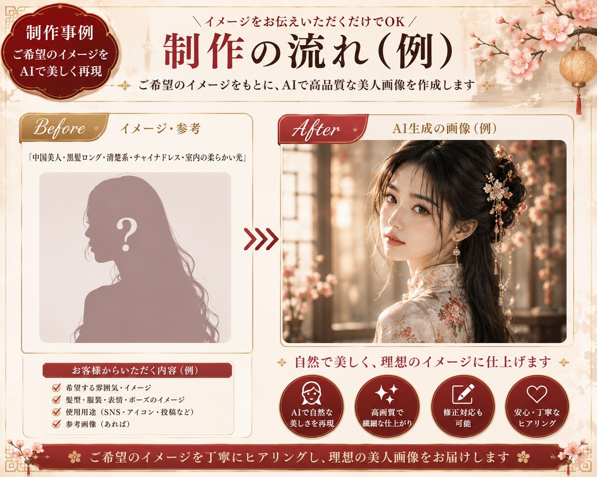SNS向け高品質美人画像を作成しますます Instagram・アイコン・投稿画像対応 イメージ4