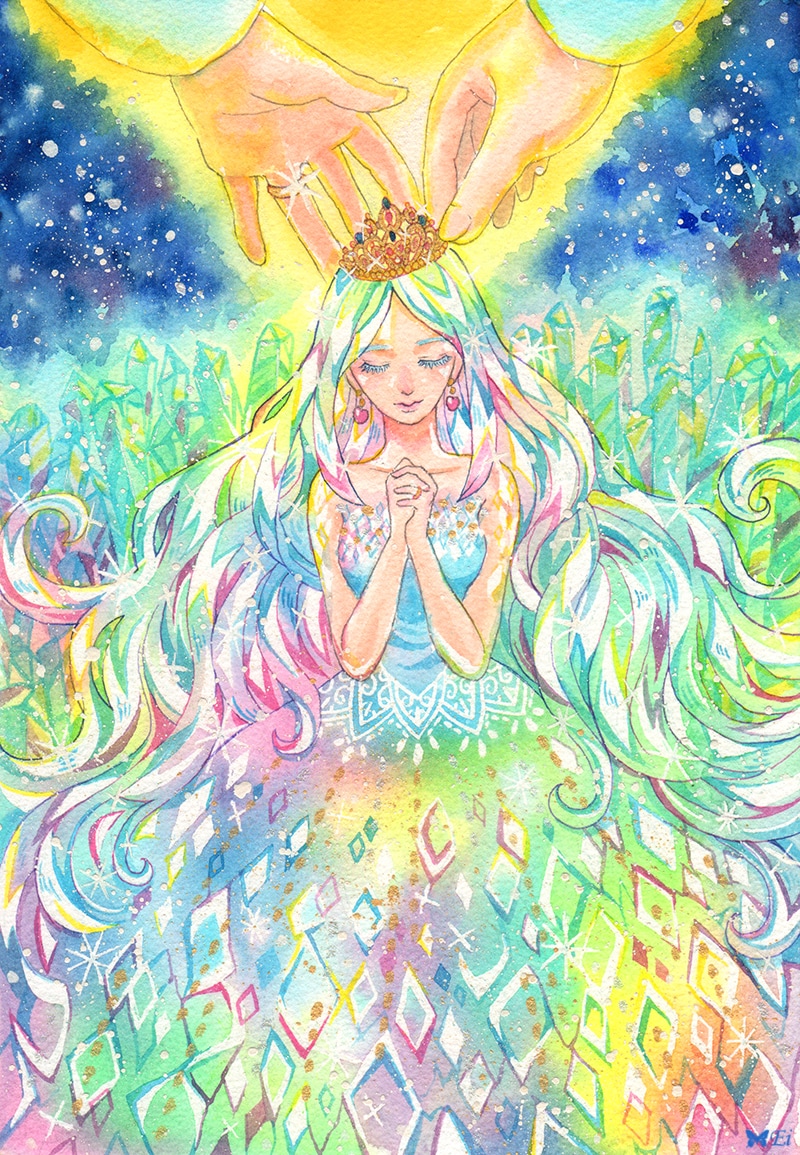 幻想的な水彩イラストレーションを描きます キラキラした水彩イラスト。媒体のメインビジュアルに。 イメージ6