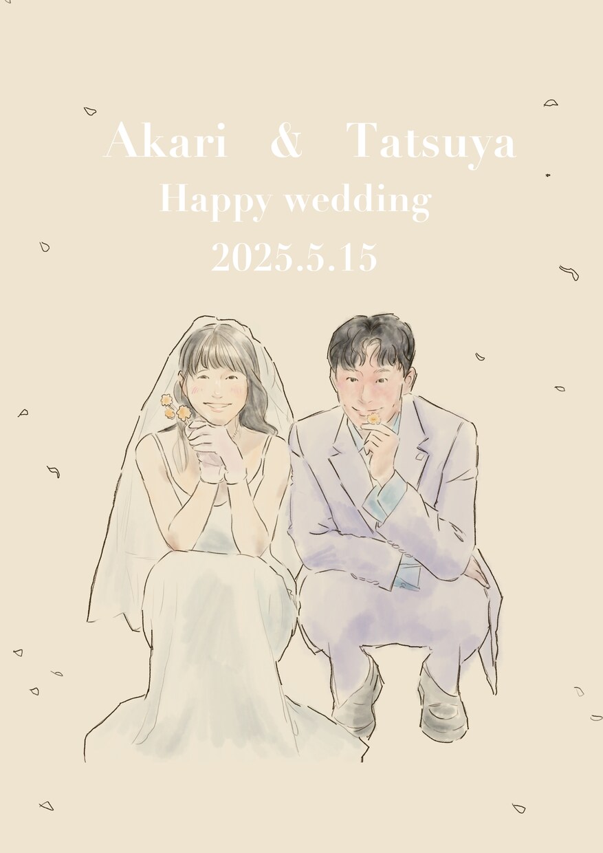 結婚式・似顔絵・ウェルカムボードのイラスト描きます 大切な人との想い出作りのお手伝いをさせて頂きます イメージ2