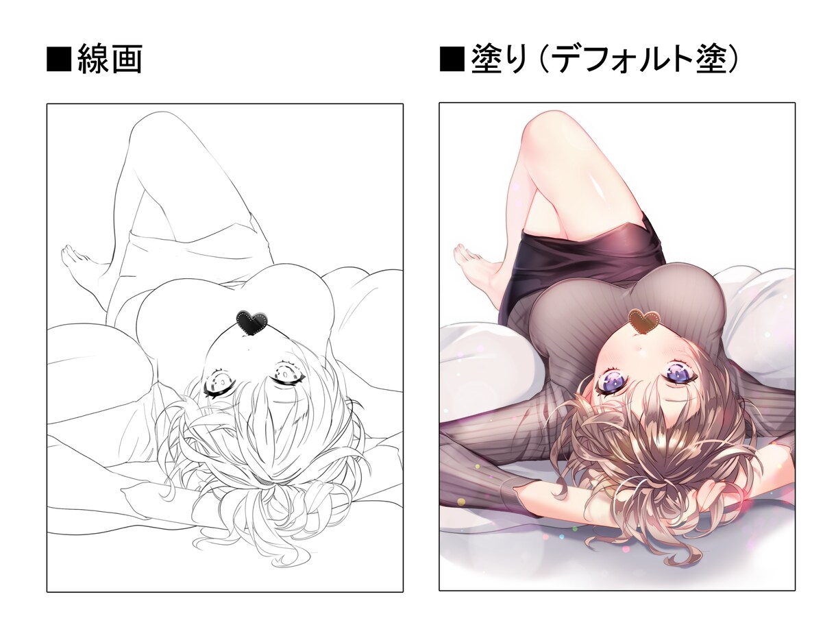色塗り代行　線画塗らせていただきます 好きな塗り方何でもご相談ください イメージ4
