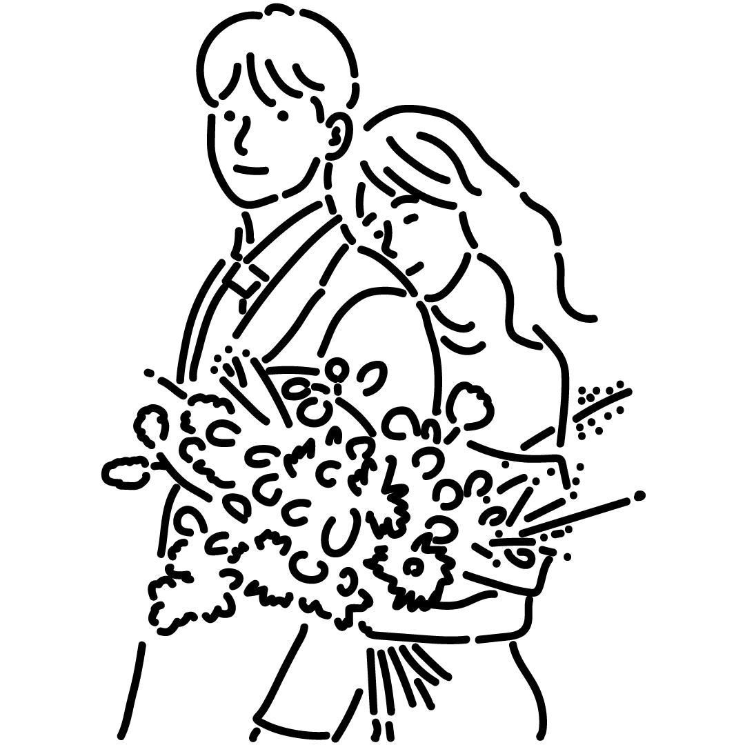 顔のモノクロシンプルイラストの似顔絵を描きます 家族・お子様・友達・結婚式等のオリジナル似顔絵イラスト イメージ7