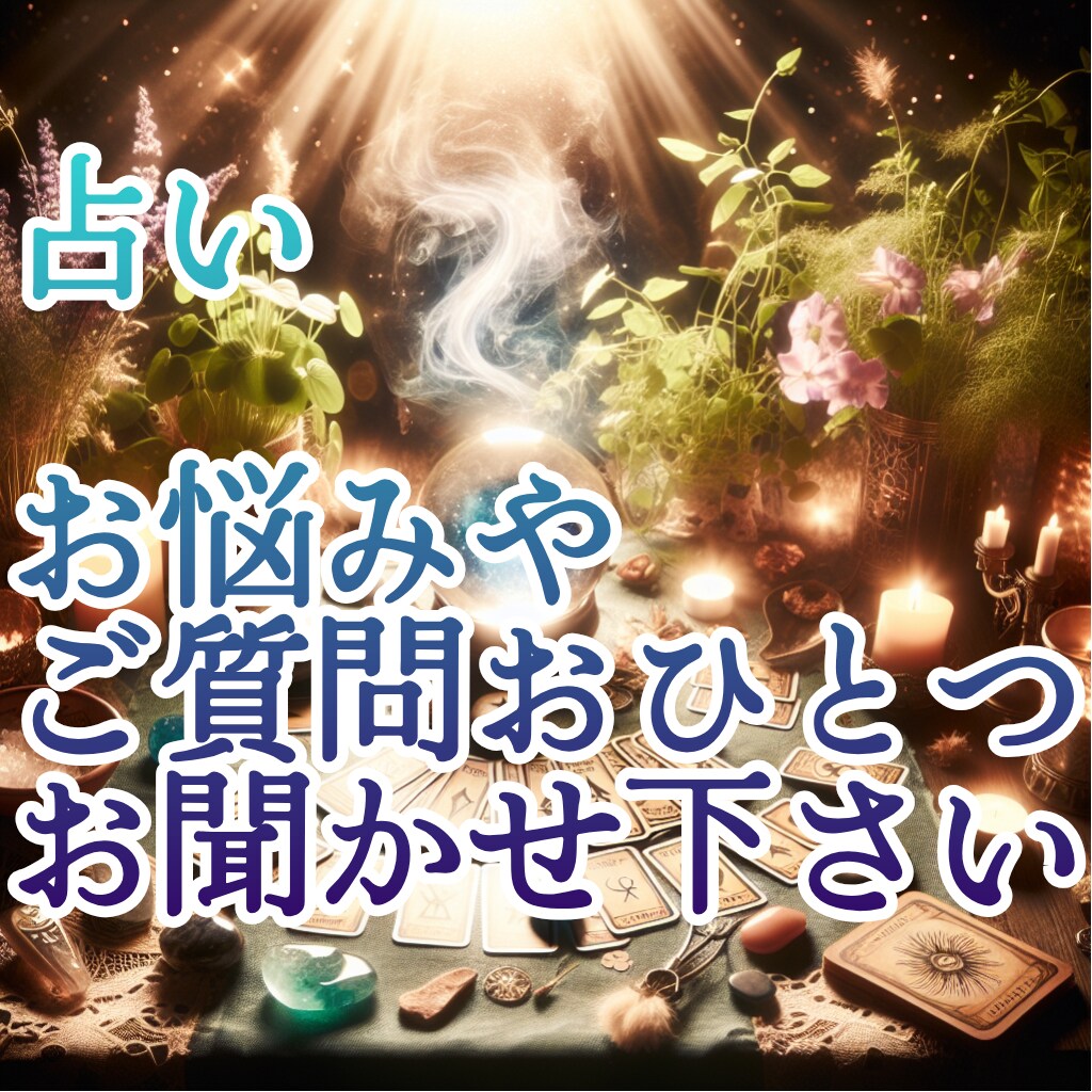 占い→質問1つお聞きします 問題や悩みなどの解決に向かうアドバイス イメージ1