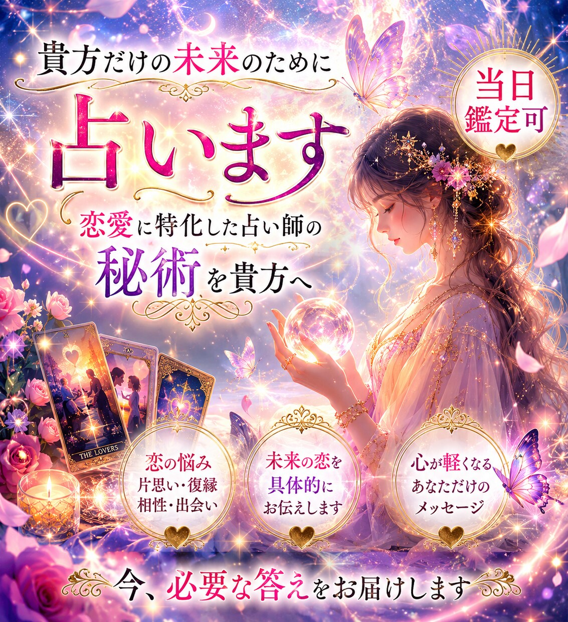 貴方だけの未来のために占います 恋愛に特化した占い師の秘術を貴方へ イメージ1
