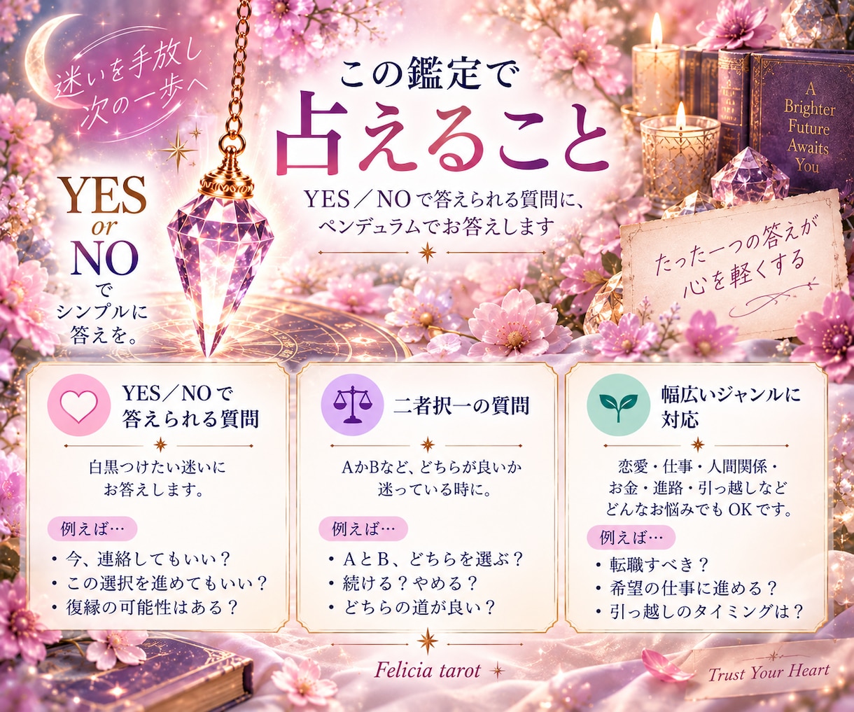 ペンデュラムYES／NO占いをお届けします 質問２つまで。ダウジングでお答えします。 イメージ2