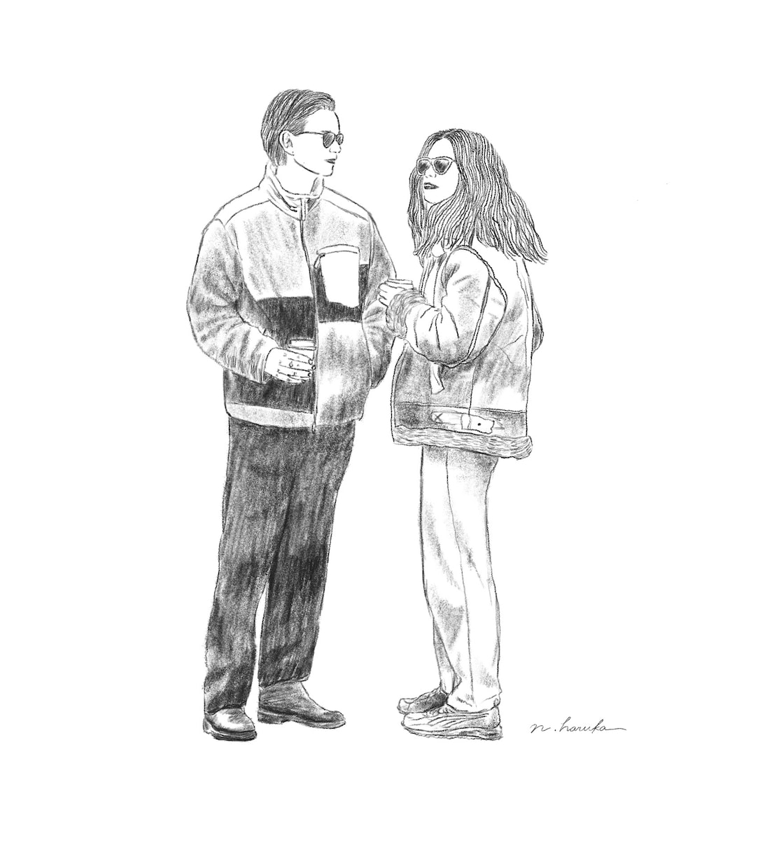 雰囲気あるモノクロイラスト描きます SNSアイコン、雑誌等の挿絵に！ イメージ7
