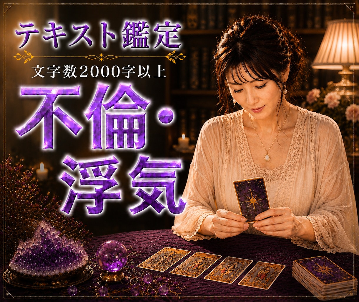霊感タロットで秘密の関係•複雑恋愛鑑定します 不倫•浮気•W不倫•婚外恋愛•遠距離•音信不通•片思い イメージ1