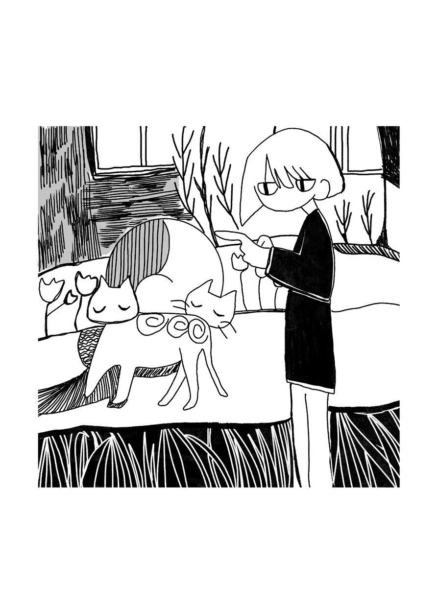 モノクロの世界観でイラスト制作いたします 少し寂しく、静かな空気感のあるイラストを描きます。 イメージ5