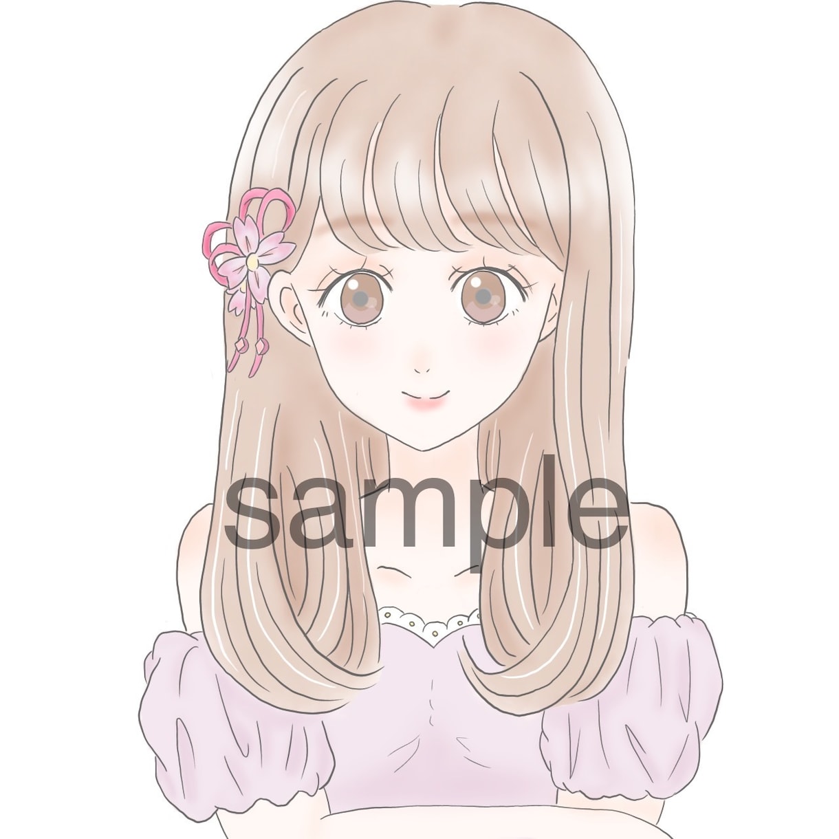 修正何度でも◎最安値ゆるふわイラスト作成します アイコン、 Twitter、YouTube、他SNS等‼︎ イメージ1