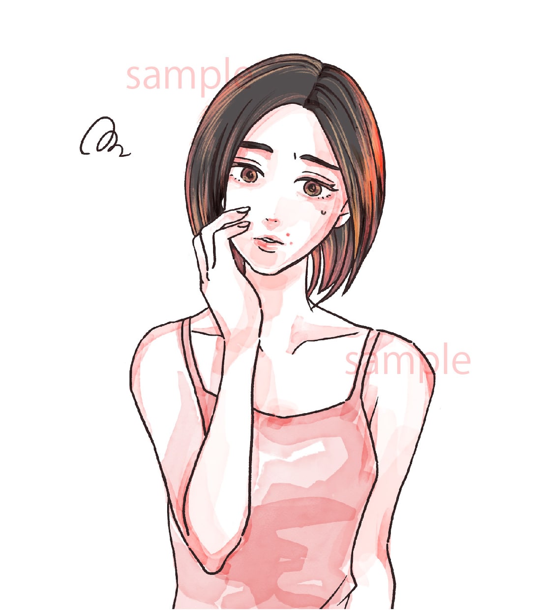水彩漫画風のイラストをお描きします シンプルで目を引くイラストをお描きします！ イメージ6