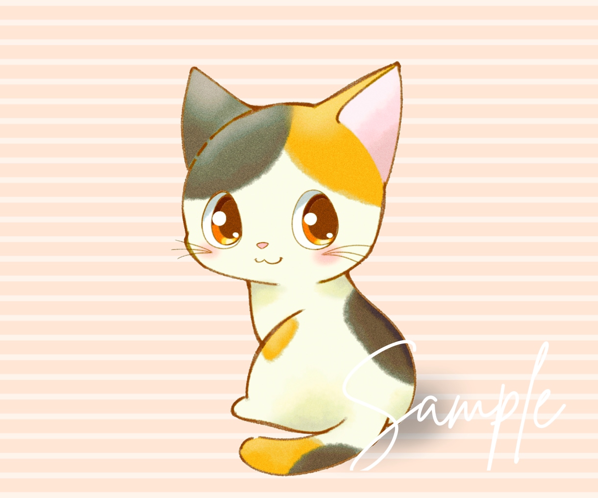 ふんわりかわいい♪猫ちゃんのイラストお描きします ラフ修正無制限！ペットイラスト、アイコン、グッズにオススメ◎ イメージ8