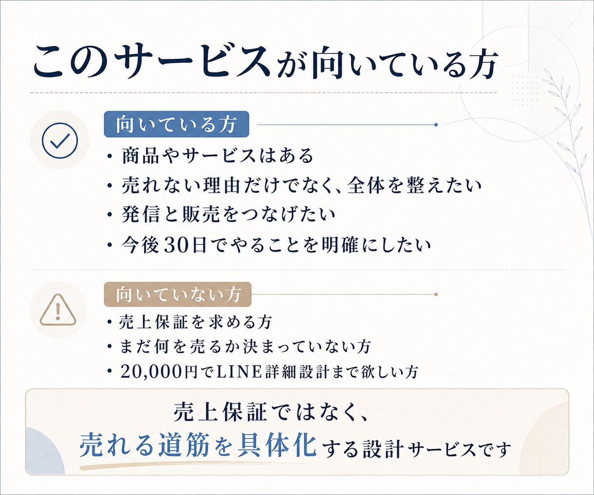 あなたの商品が自然に選ばれる売れる道筋を設計します 発信・商品・導線を一本につなぐ個別戦略PDF イメージ5