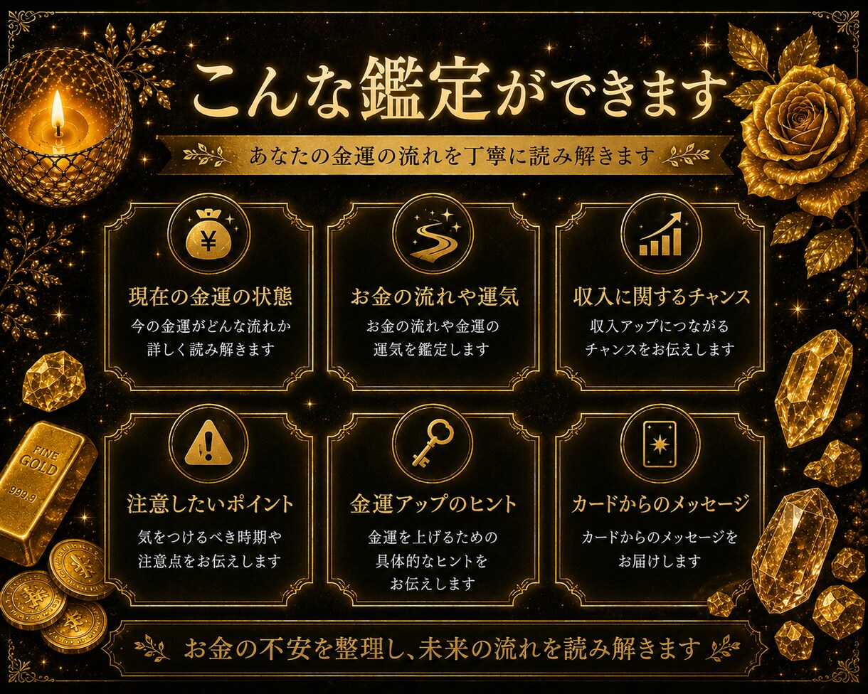 金運占い│これから収入は増えるかを視ます 収入・貯金・副業・仕事運お金の不安に イメージ3