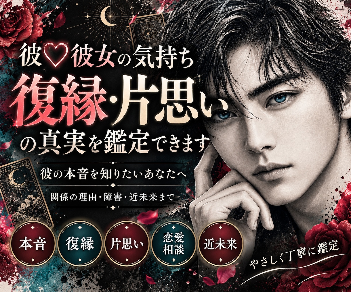 彼♡彼女の気持ち/復縁/片思いの真実を鑑定できます 不安で眠れない夜を終わりに。 究極の恋愛鑑定。 イメージ1