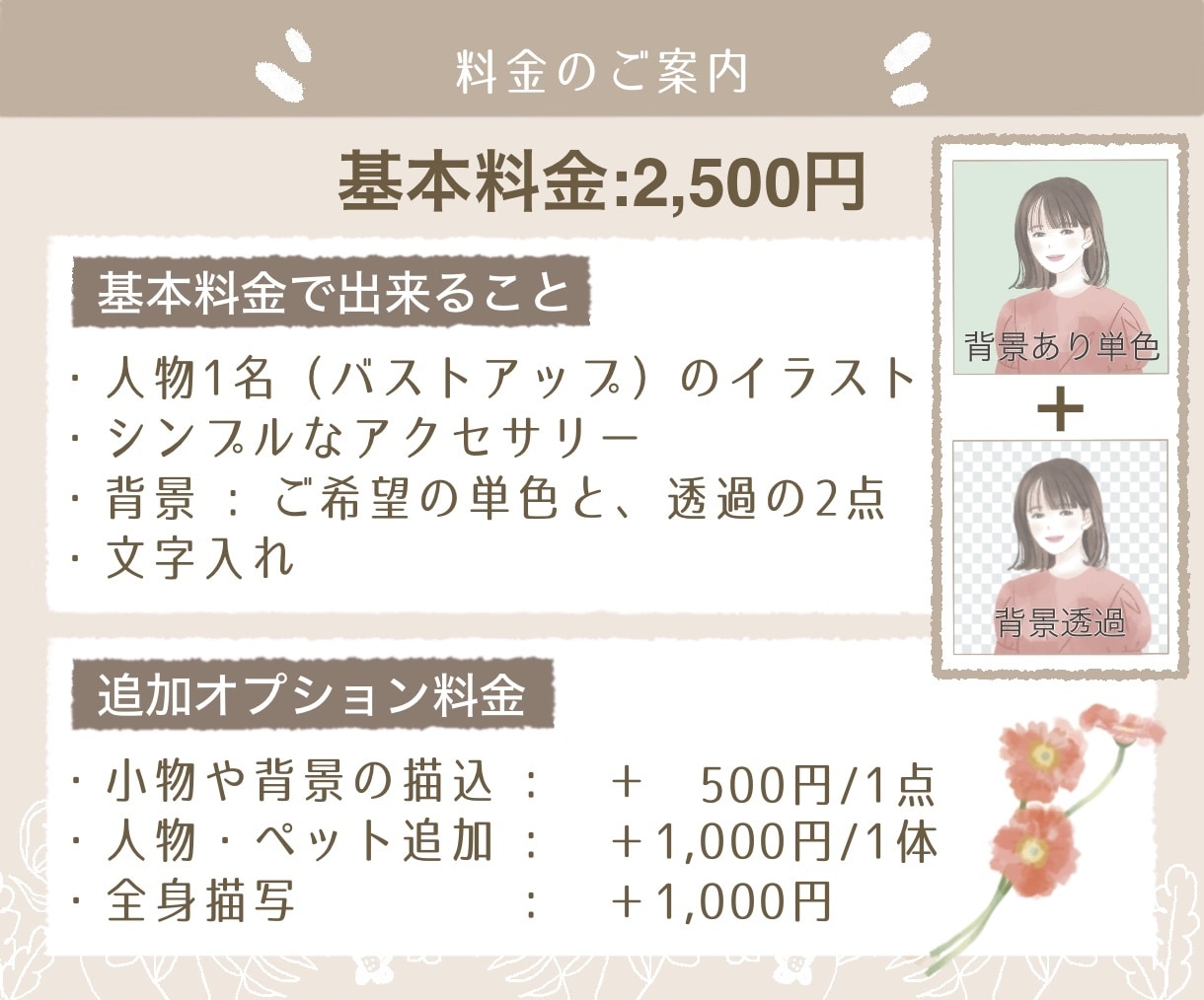 商用利用可◎おしゃれなアイコンをお描きします 各種SNS・ブログなどに♪ 清潔感のある水彩風のイラスト イメージ9