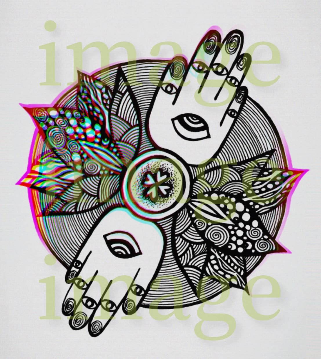 曼荼羅風イラスト手描きで描きます 個性的なモチーフ、ならではのデザインで描いていきます イメージ2