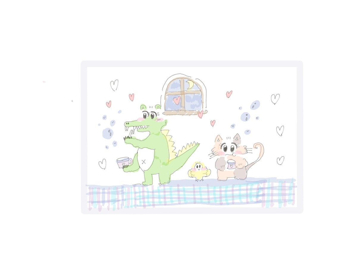 ファンシーな世界観のアニマルのイラスト作成します SNSアイコンからグッズ等まで対応します！ イメージ2
