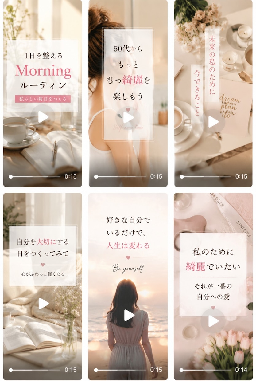 女性向け♡魅力が伝わる投稿画像を作成します あなたの想いを魅力的な投稿に仕上げます イメージ5