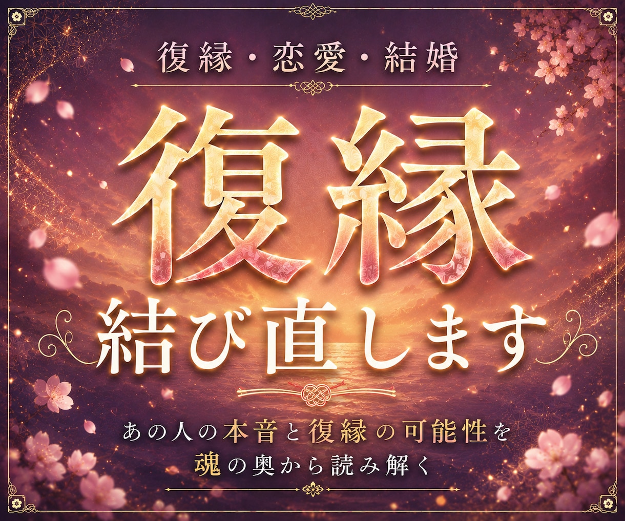 復縁鑑定｜復縁の可能性と本音を魂から読み解きます あの人の本音と復縁の可能性を魂の奥から読み解く イメージ1