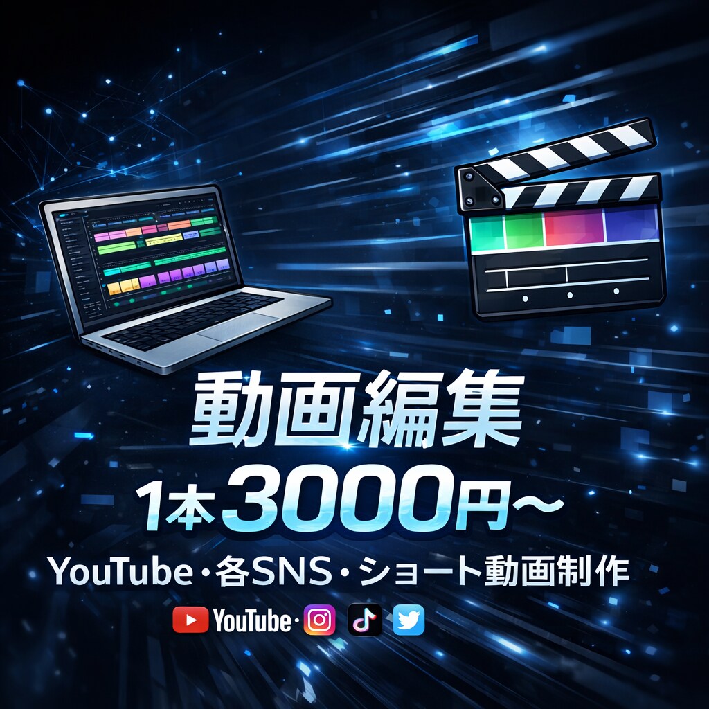 YouTubeなどの動画編集しますます スクロールの手が止まるショート動画編集｜ イメージ1