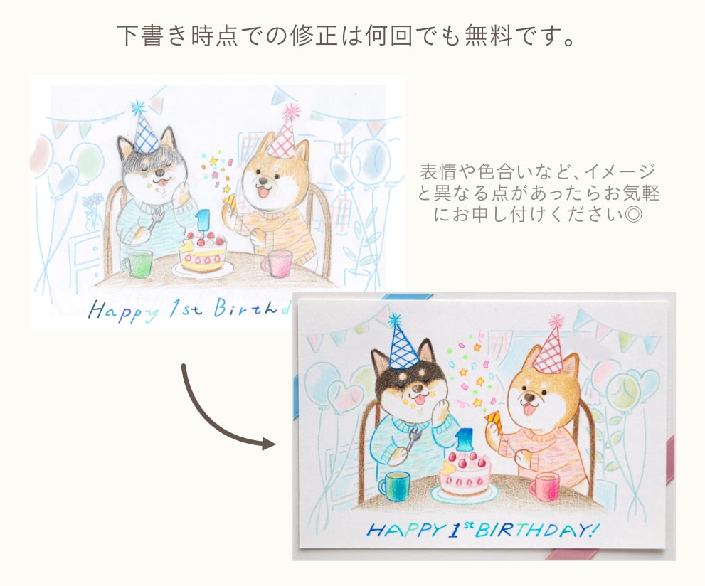 色鉛筆で絵本タッチのウェディングイラスト作成します 背景基本無料&下書き修正何回でも◎原画とデータどちらも納品！ イメージ7