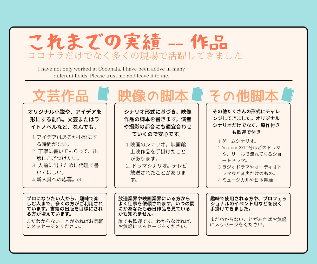プロの作家がシナリオ・小説・出版物を書きます 【商用可能・著作権放棄】1文字７円単価でのストーリー制作 イメージ4