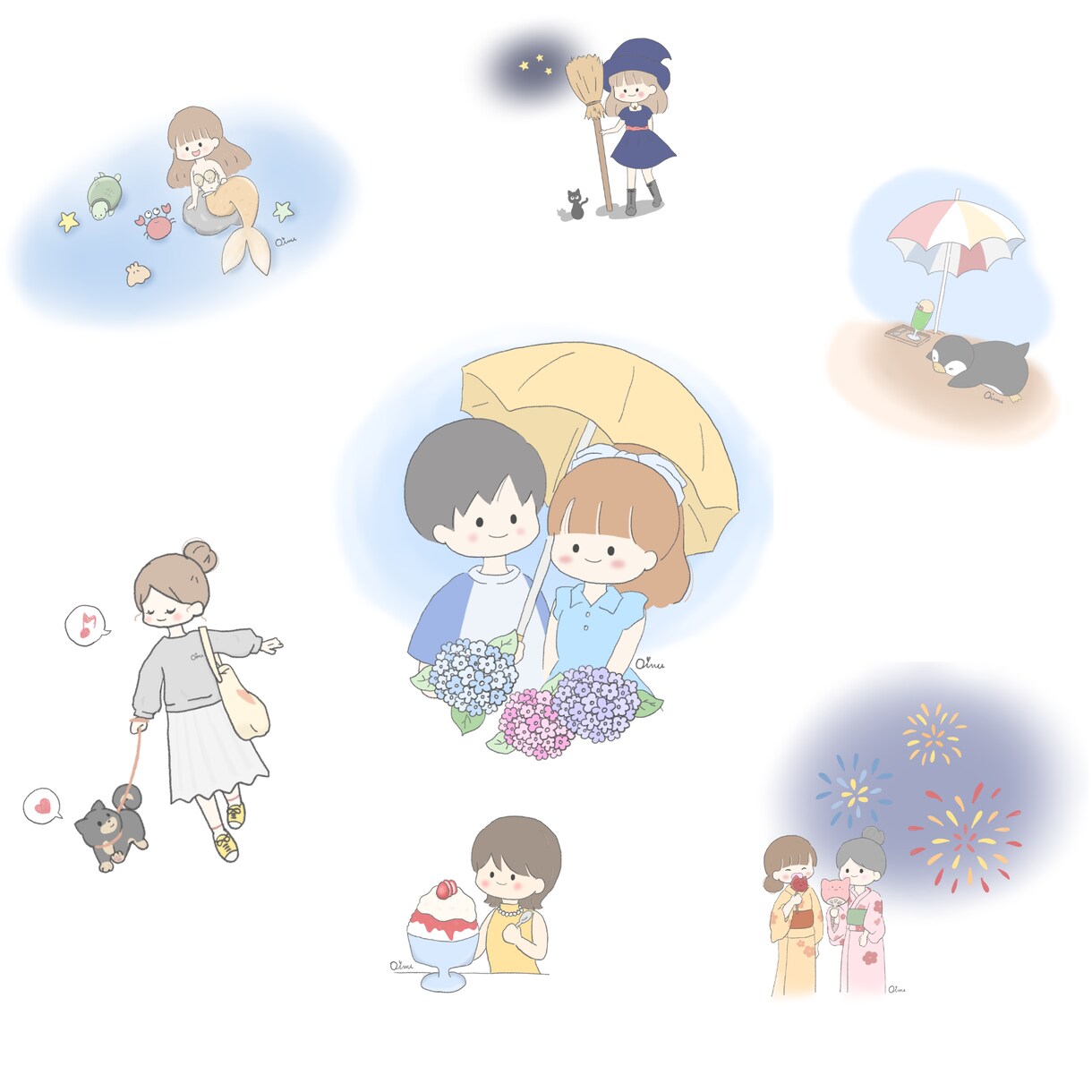 追加料金なし＊ほんわかかわいいイラストお描きします 思わず笑顔に♡ふんわりとやさしいタッチでほっこりお届けします イメージ3