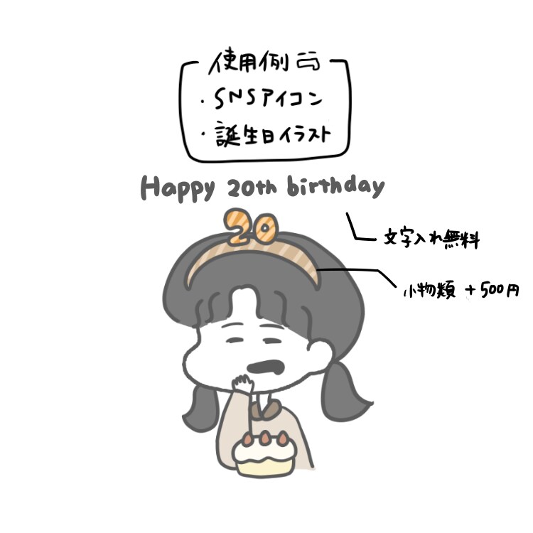 食べ物や人物の癒されるゆるいイラストを描きます 食べることが好きな方のアイコンや食品商品イラストが必要な方へ イメージ6