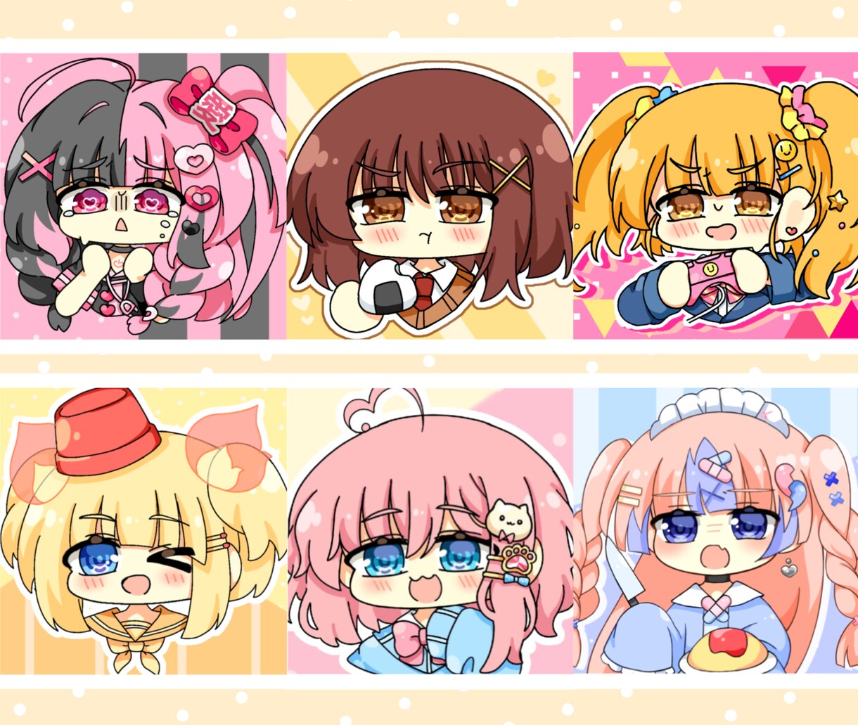最短1日！格安ミニキャライラストお描きします 商用OK！透過でのお渡し可！ポップで可愛いアイコンサイズ イメージ3