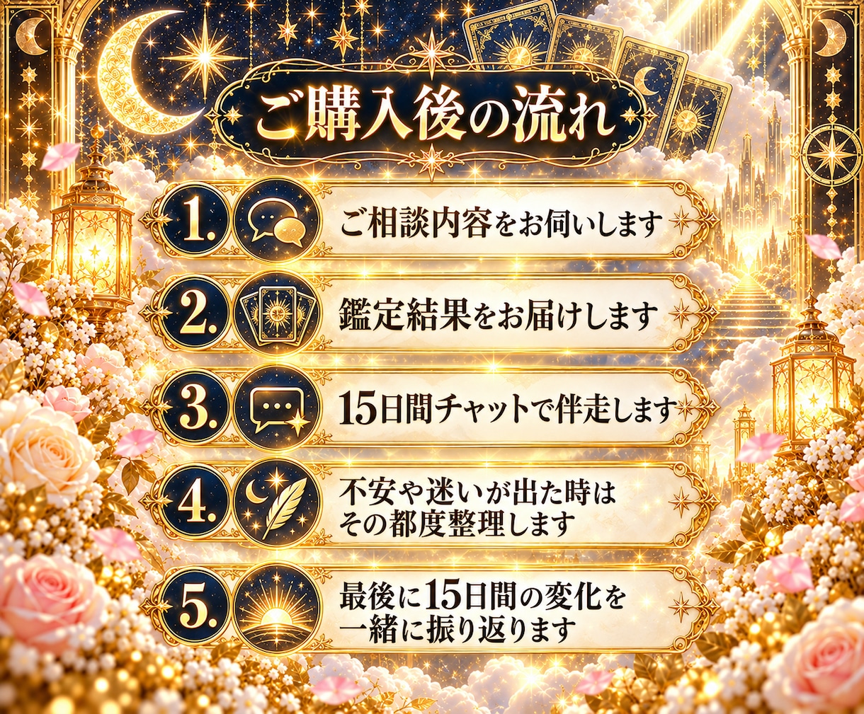 相手の気持ちを占い15日間伴走します 答えを探し続ける恋愛から、自分で未来を動かす15日間へ イメージ8