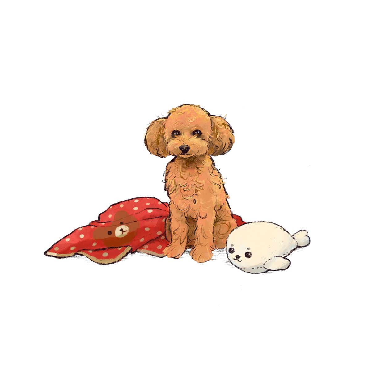 愛犬の似顔絵イラストを描きます ☺︎ SNSのアイコンや個人用オリジナルグッズにも◎ イメージ1