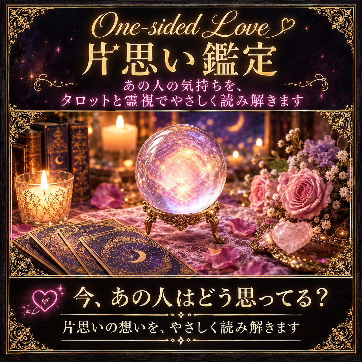 片思いのあの人の本音と恋の行方を占います あの人の気持ちが知りたい。そんなあなたのための片思い鑑定 イメージ1