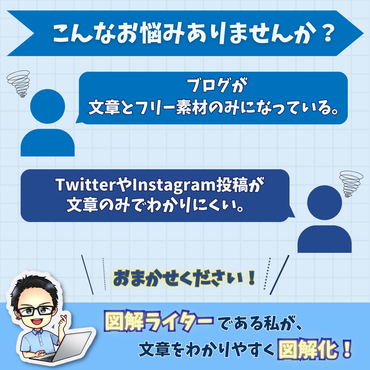 あなたの記事やサービスをわかりやすく図解にします ブログやココナラなど図解制作全般をおこないます！ イメージ2
