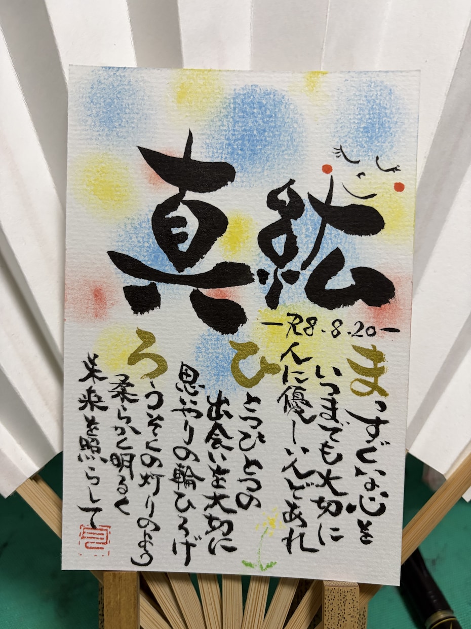 名前詩を一枚に｜手書き筆文字の命名書きます 大切な名前と想いを、世界に一枚の作品に イメージ5