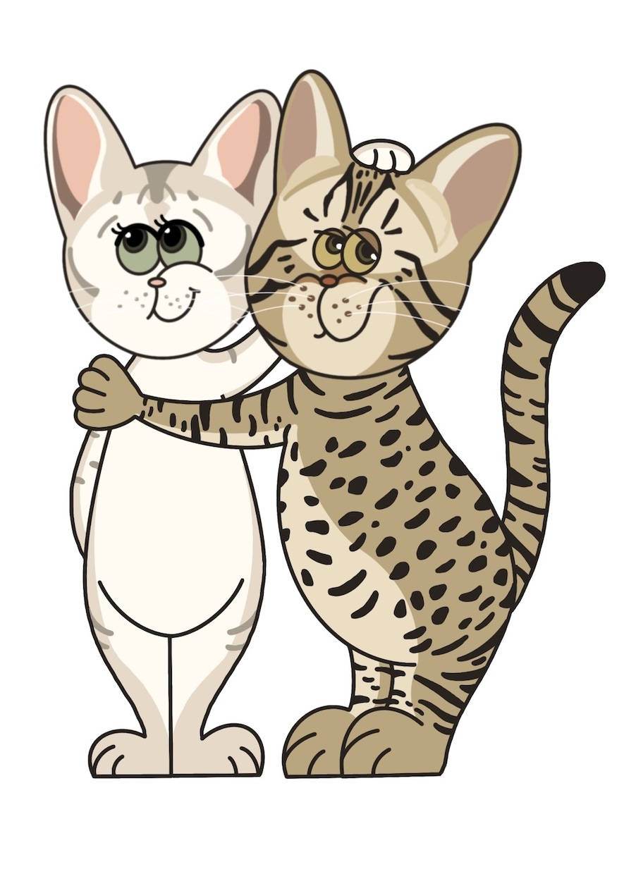 愛猫ちゃんの似顔絵描きます 飼っている猫ちゃんをポップに仕上げます！ イメージ1