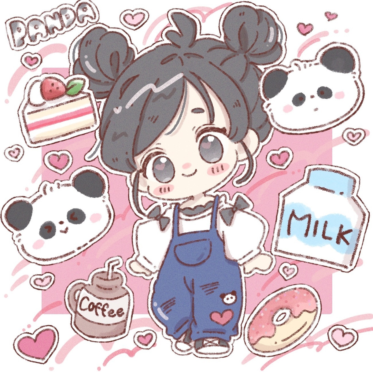 優しい雰囲気のかわいいイラストお描きします ほわっとかわいい!何度でも修正OKです✧︎*。 イメージ2