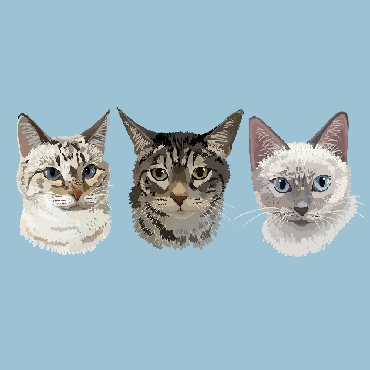 あなたの猫さんのイラストをかきます ＊お名前いりのすてきな似顔絵＊ イメージ1
